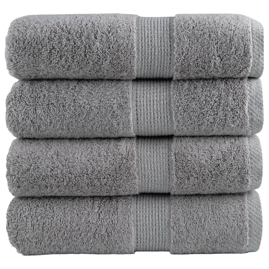 VidaXL Gästetücher SOLUND 4 Stk. 600 g m² 30x50 cm grau