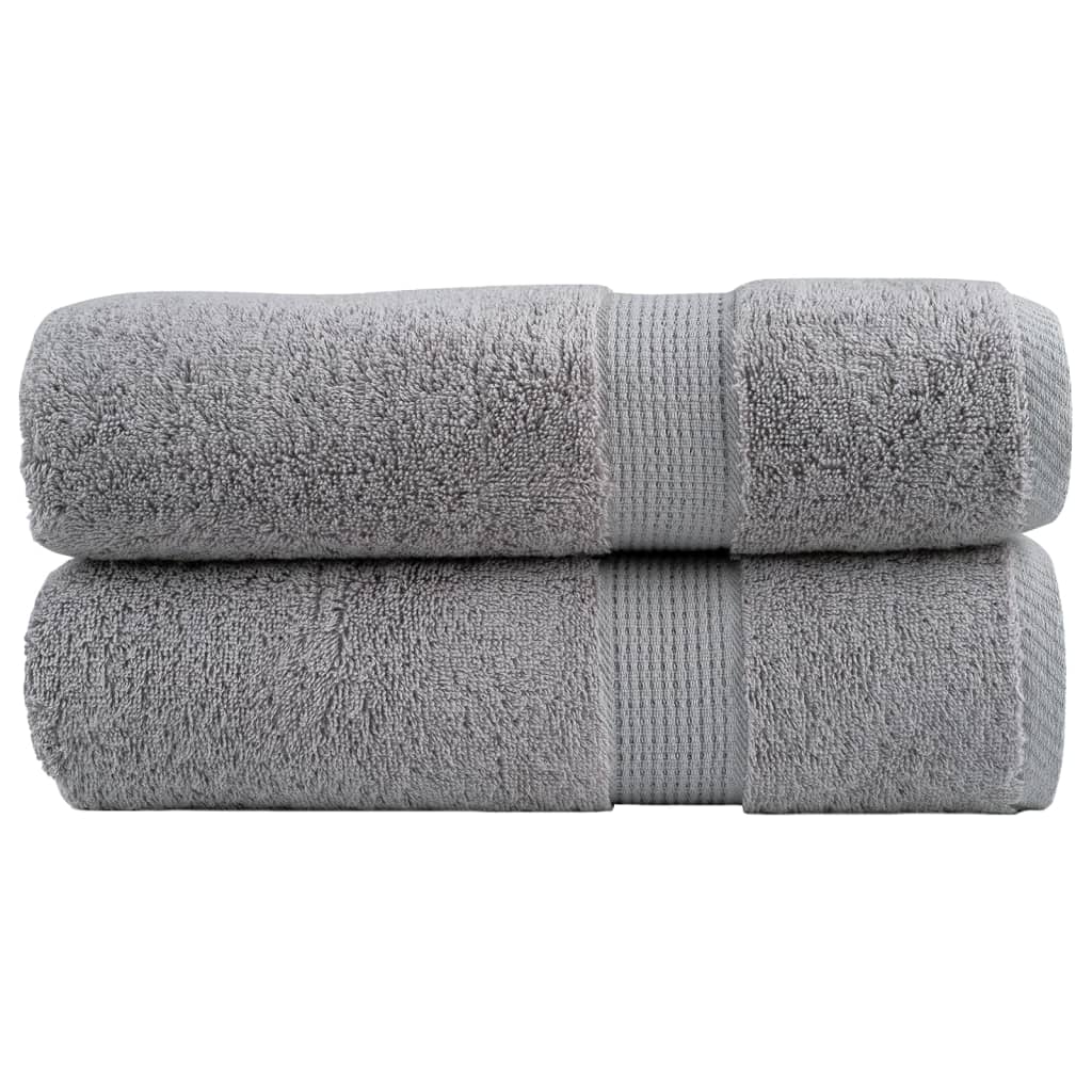 VidaXL Badetücher SOLUND 2 Stk. 600 g m² 70x140 cm grau