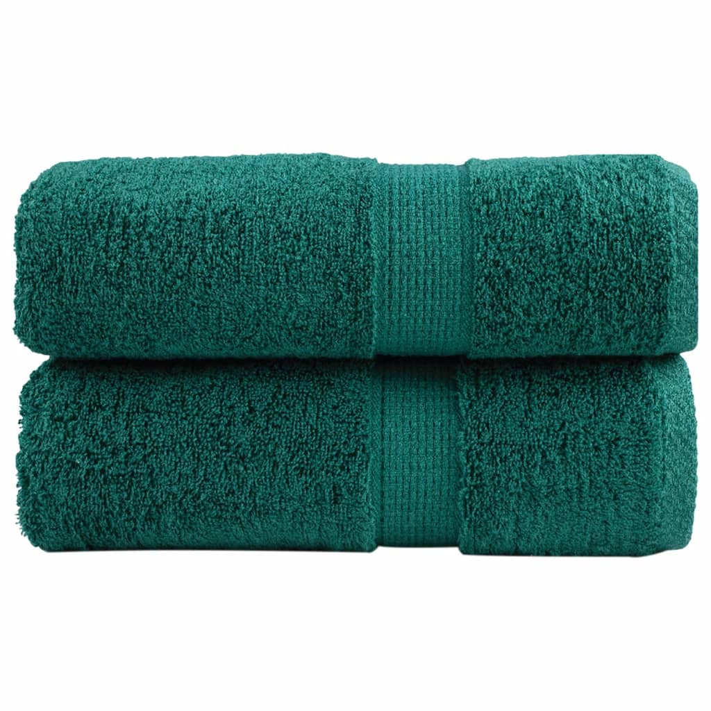 VidaXL Gästehandtücher Solund 2 St. 600 g m² 30x30 cm grün