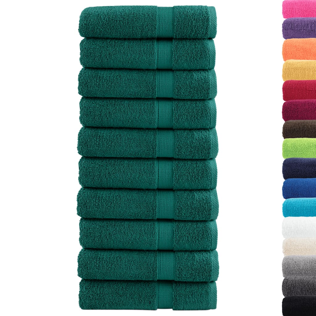 VidaXL Badetücher Solund 10 Stück 600 g m² 70x140 cm grün