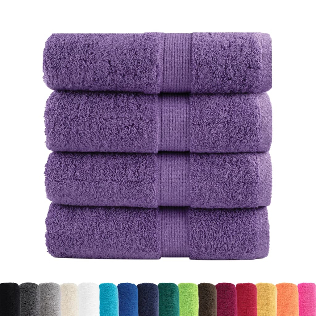 VidaXL Gästetücher SOLUND 4 Stk. 600 g m² 30x30 cm Lila