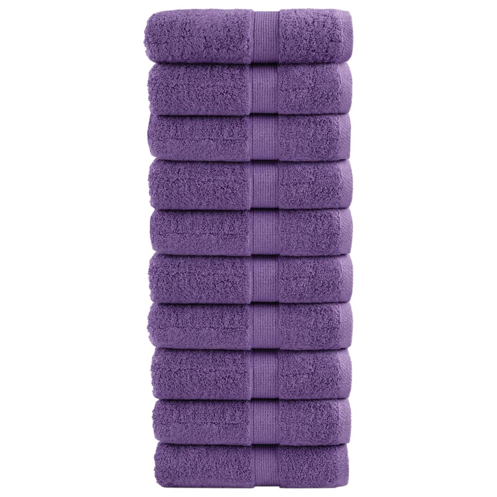 Vidaxx Premium Waschlappen Solund 10 Stück Lila 30x30 cm 600 g m2
