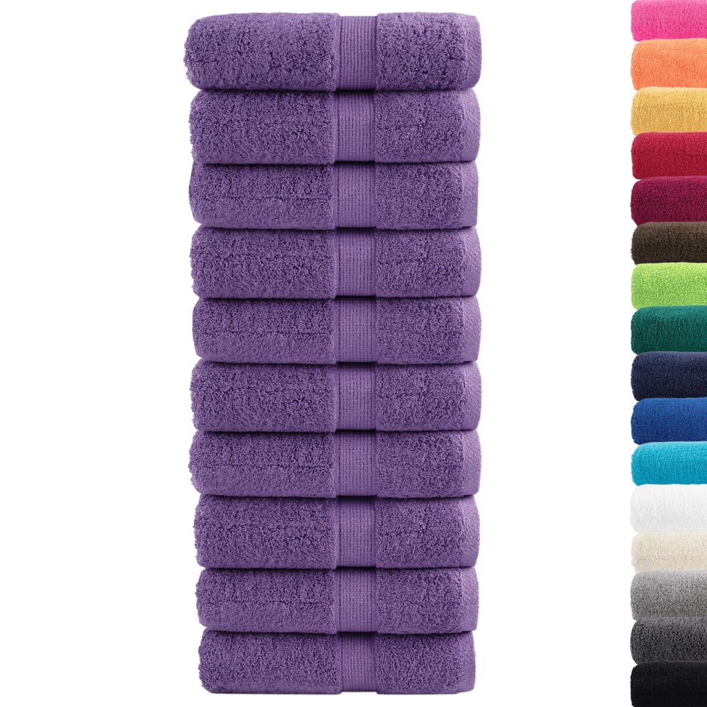 Vidaxx Premium Waschlappen Solund 10 Stück Lila 30x30 cm 600 g m2