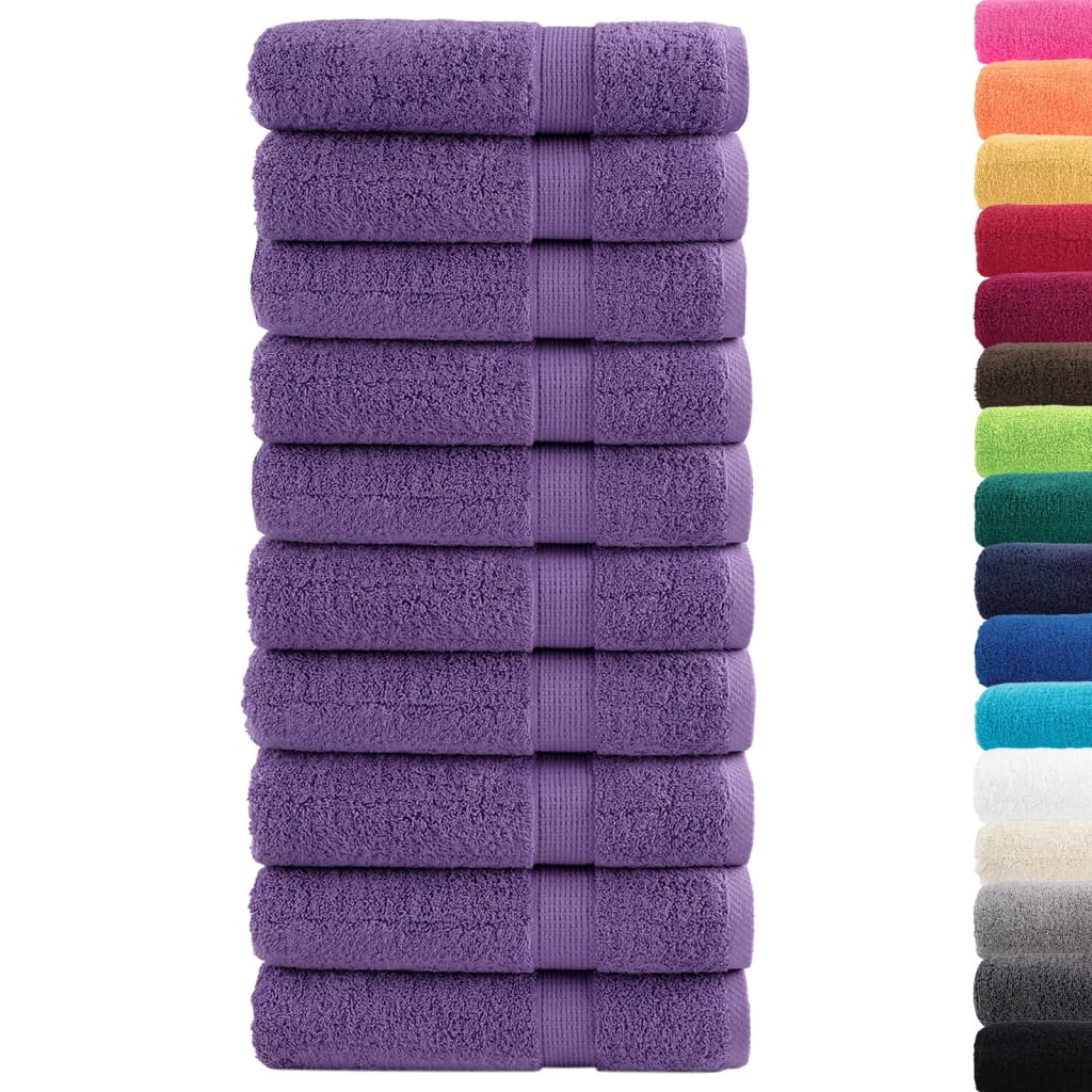 VidaXL Badetücher Solund 10 Stück 600 g m² 70x140 cm Lila