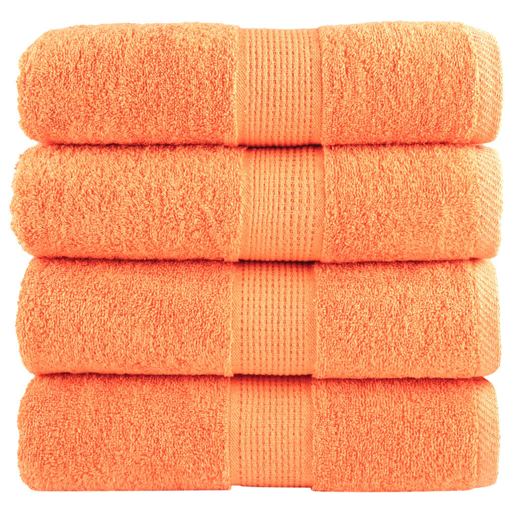 VidaXL Gästehandtücher Solund 4 Stk. 600 g m² 30x50 cm Orange