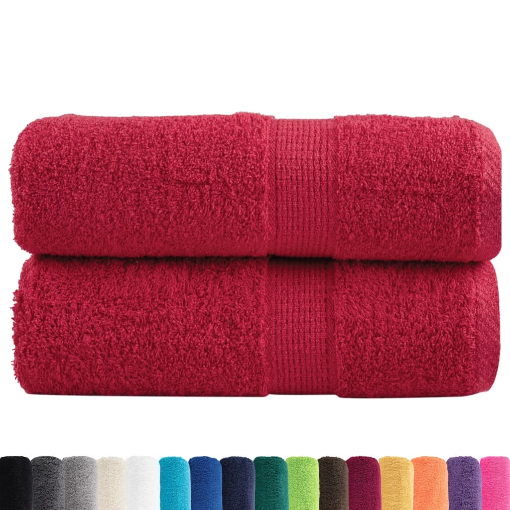 VidaXL Gästehandtücher Solund 2 Stk. 600 g m² 30x30 cm rot