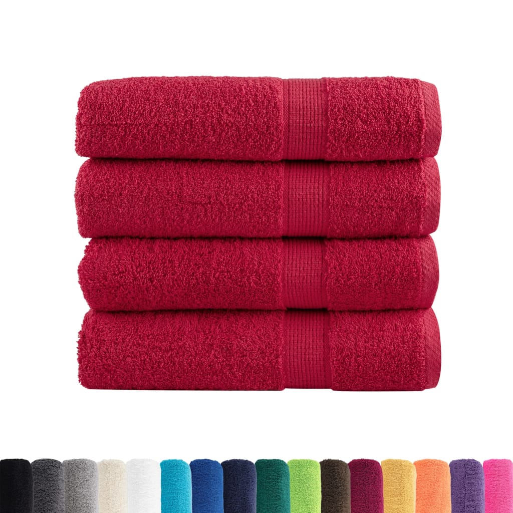 VidaXL Handtücher SOLUND 4 Stk. 600 g m² 50x100 cm rot