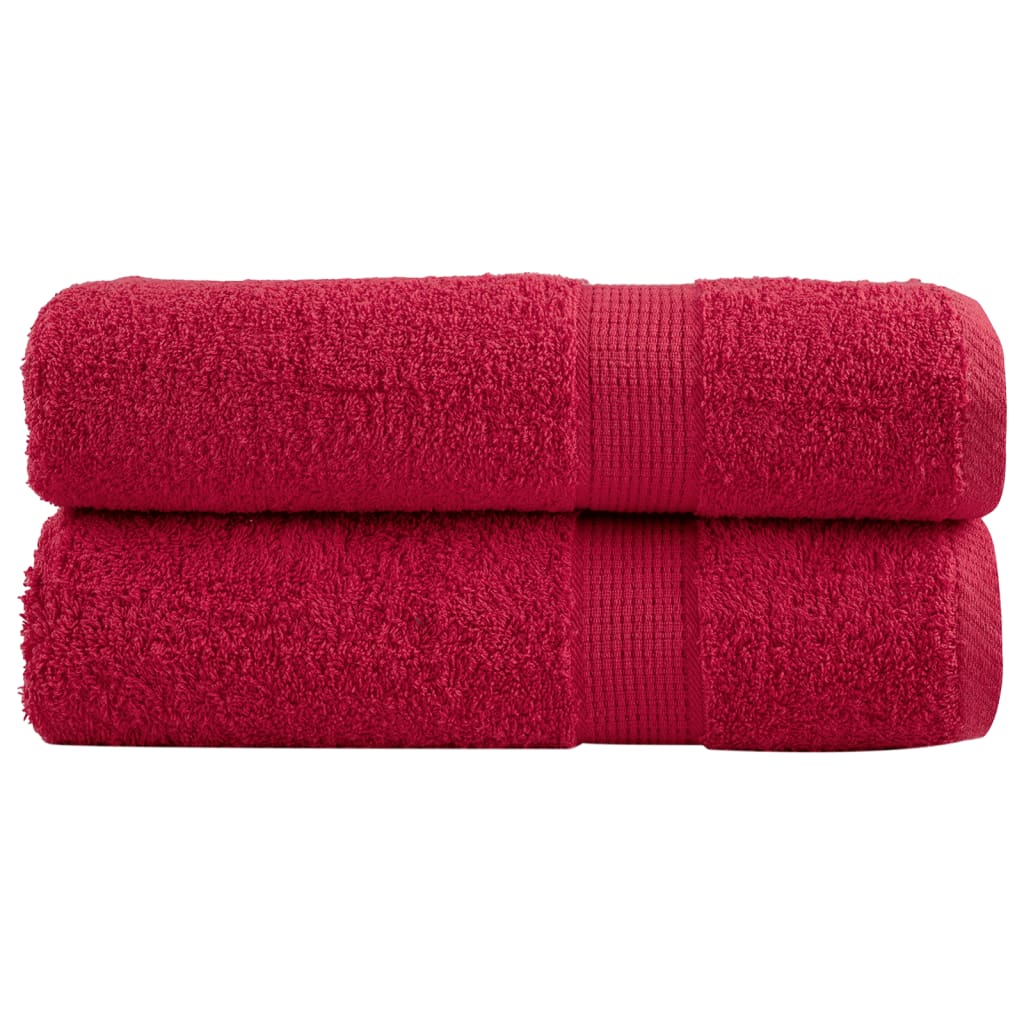 VidaXL Badetücher SOLUND 2 Stk. 600 g m² 70x140 cm rot