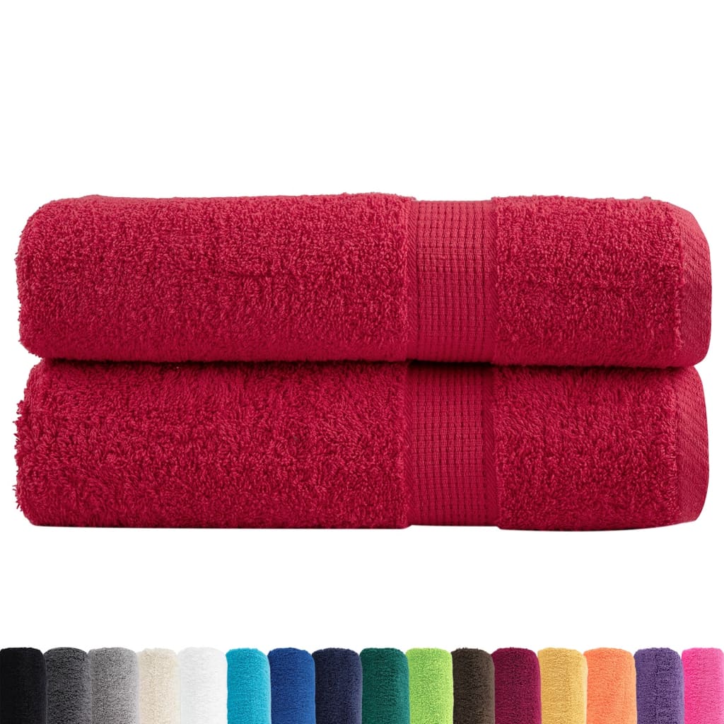 VidaXL Badetücher SOLUND 2 Stk. 600 g m² 70x140 cm rot