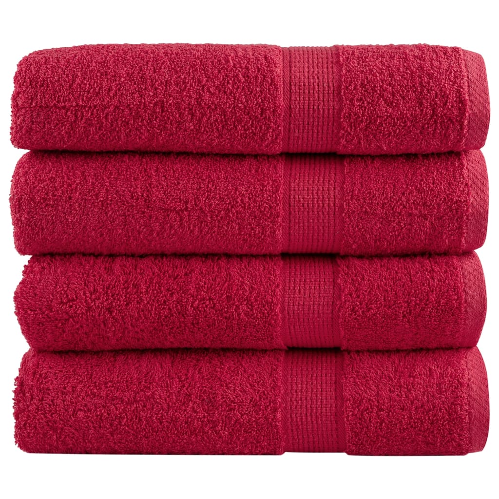 VidaXL Badetücher SOLUND 4 Stk. 600 g m² 70x140 cm rot