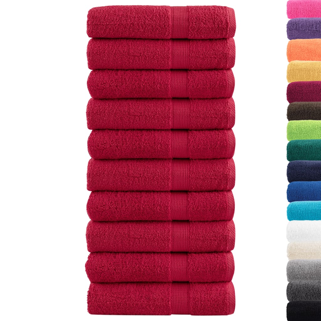 VidaXL Badetücher Solund 10 Stück 600 g m² 70x140 cm rot