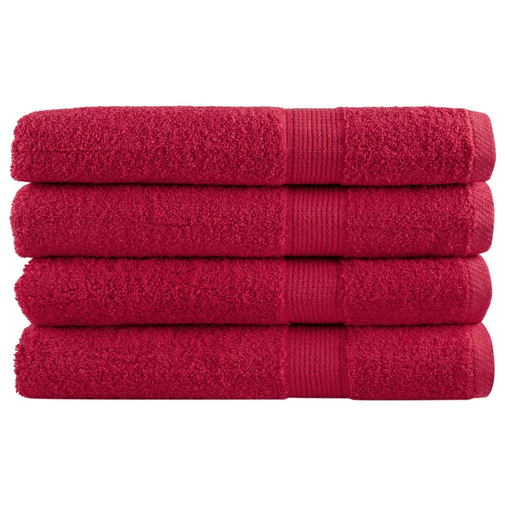 Vidaxx Handtücher Solund 4 Stück 600 g m² 100x200 cm rot