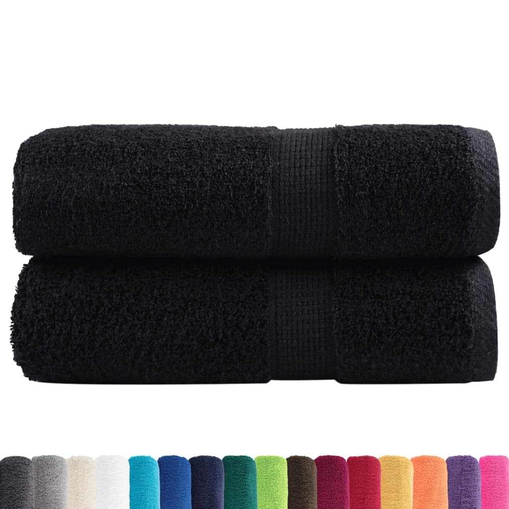 VidaXL Gästetücher SOLUND 2 Stk. 600 g m² 30x30 cm schwarz
