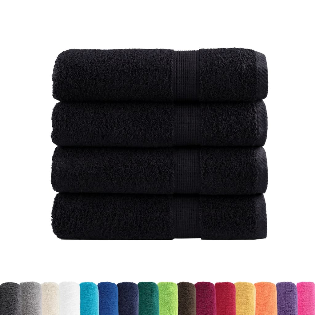 Vidaxx Handtücher Solund 4 Stück 600 g m² 50x100 cm schwarz