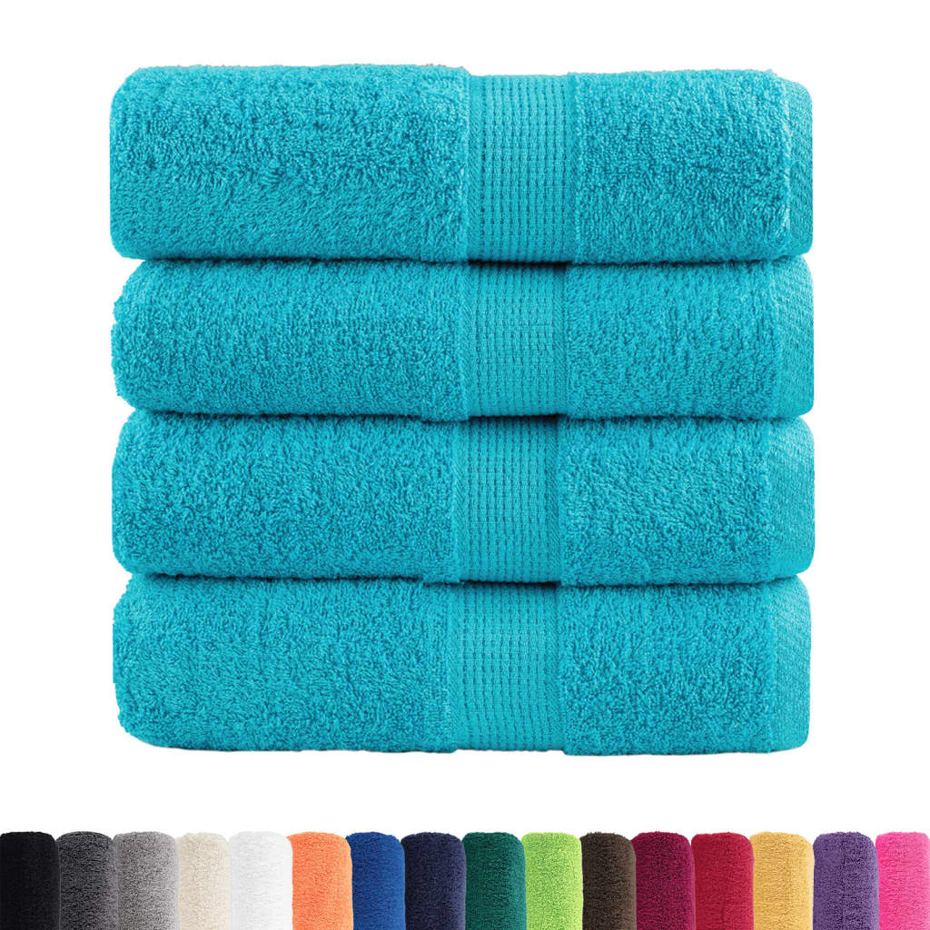 Vidaxx Premium Waschlappen Solund 4 Stück Türkis 30x30 cm 600 g m2