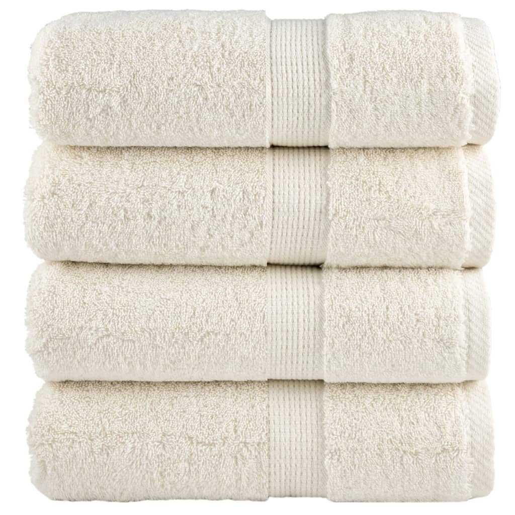Vidaxx Premium Waschlappen Solund 4 Stück Creme 30x30 cm 600 g m2