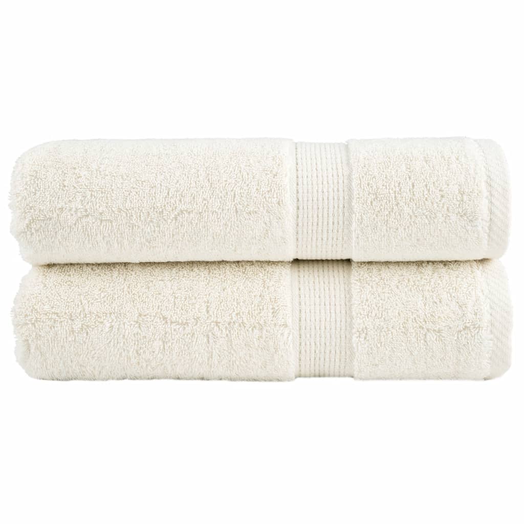 VidaXL Handtücher SOLUND 2 Stk. 600 g m² 50x100 cm creme