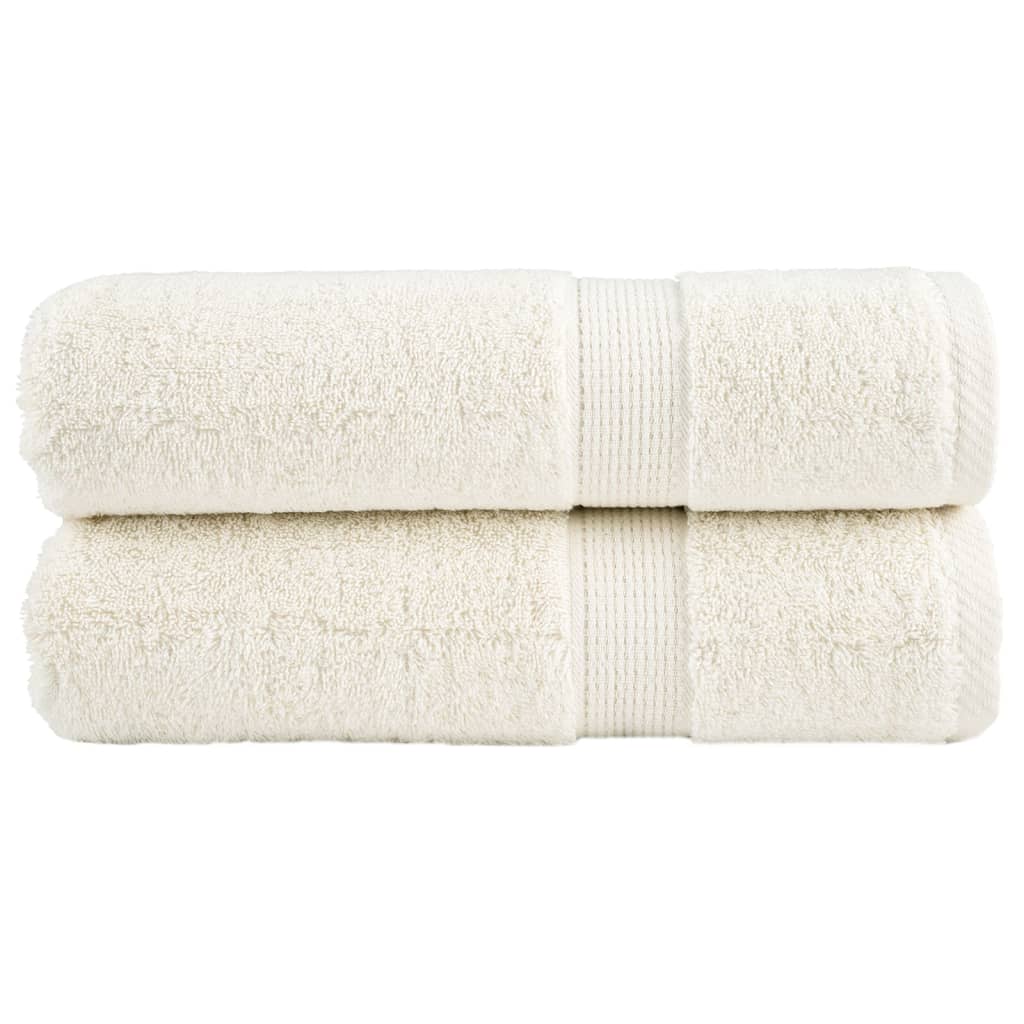VidaXL Badetücher SOLUND 2 Stk. 600 g m² 70x140 cm Creme
