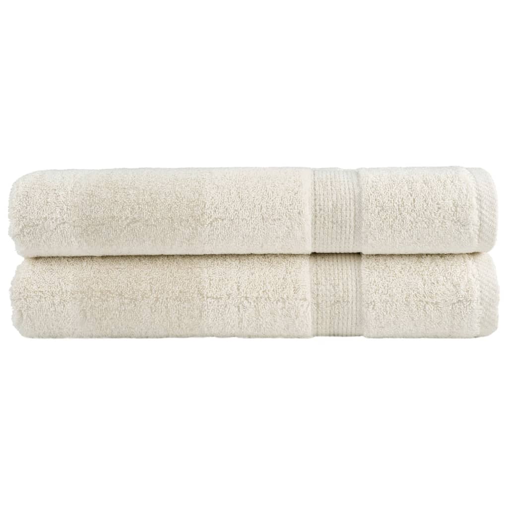 Vidaxx Handtücher Solund 2 Stück 600 g m² 100x200 cm Creme