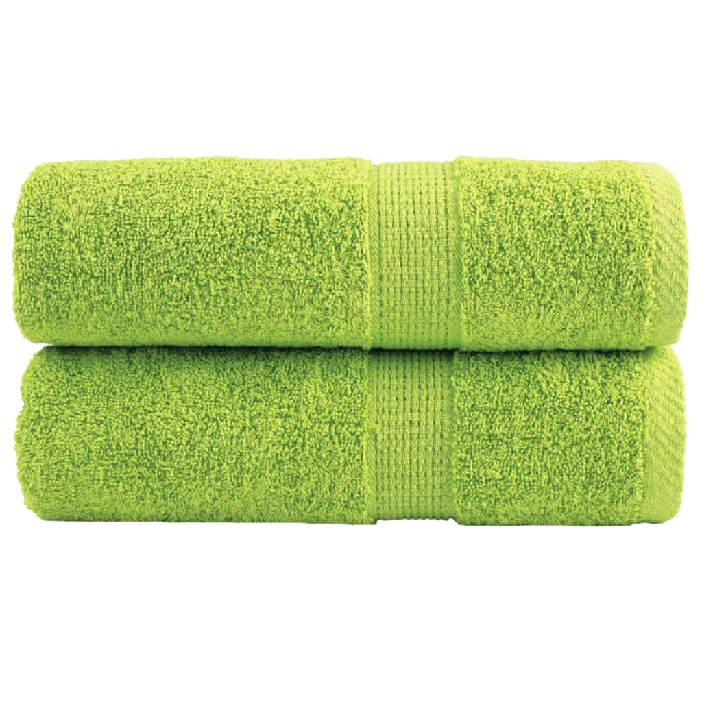 VidaXL Gästehandtücher Solund 2 St. 600 g m² 30x50 cm Apfelgrün