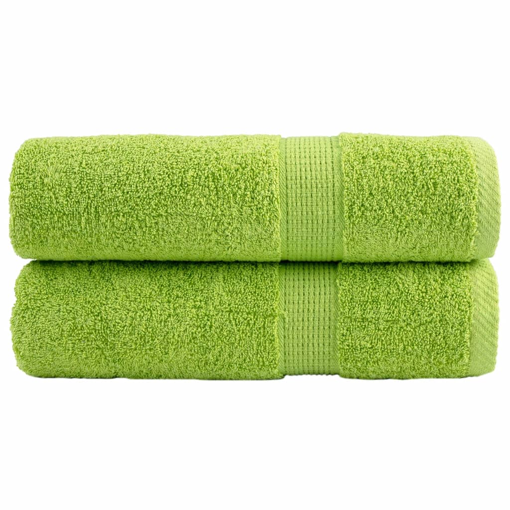 VidaXL Badetücher SOLUND 2 Stk. 600 g m² 70x140 cm apfelgrün