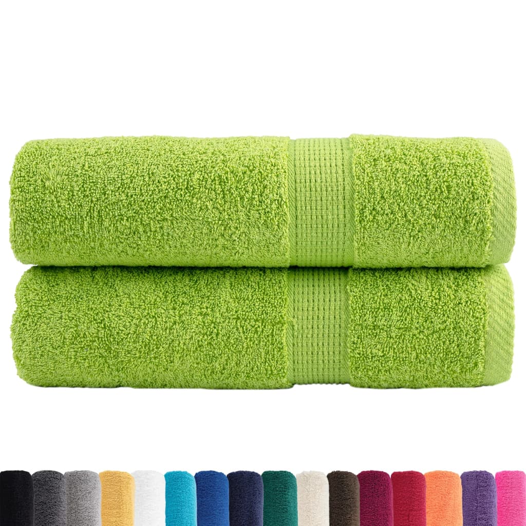 VidaXL Badetücher SOLUND 2 Stk. 600 g m² 70x140 cm apfelgrün