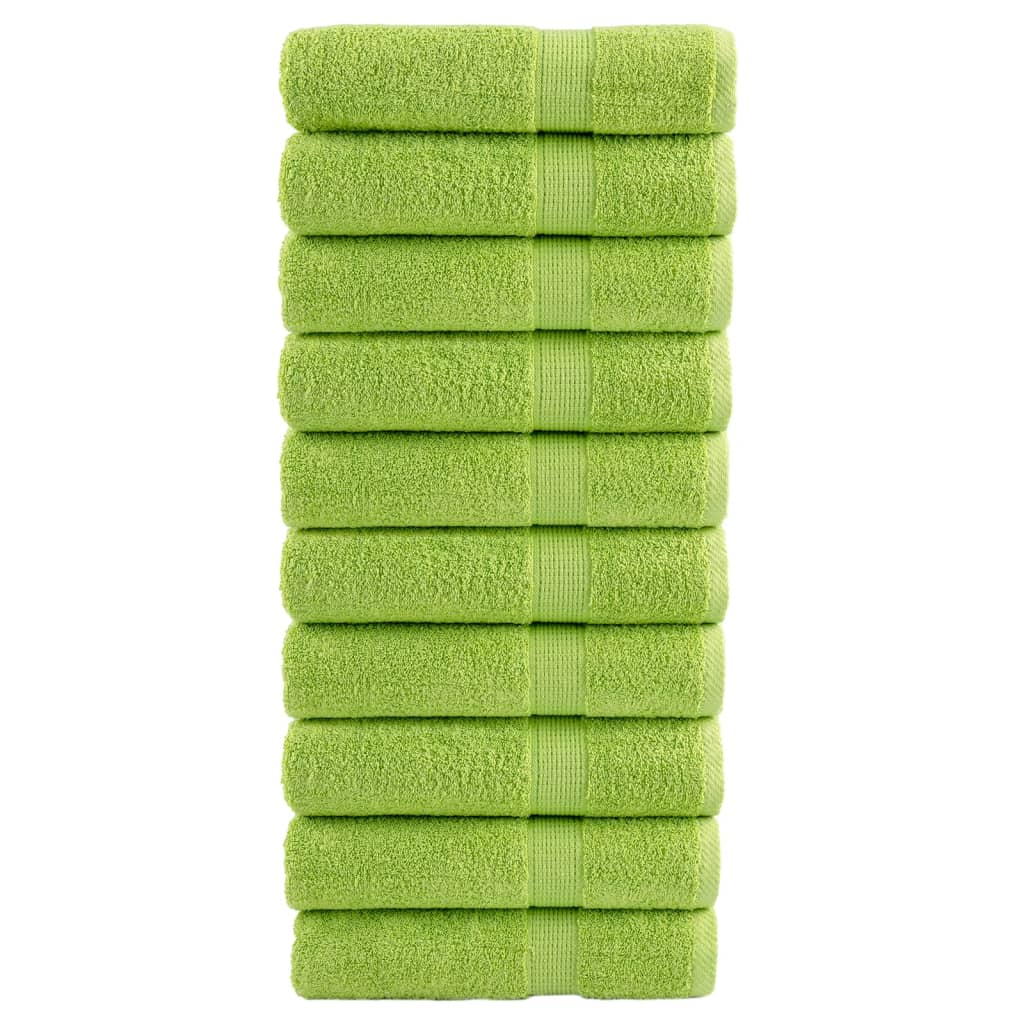 VidaXL Badetücher Solund 10 Stück 600 g m² 70x140 cm Apfelgrün