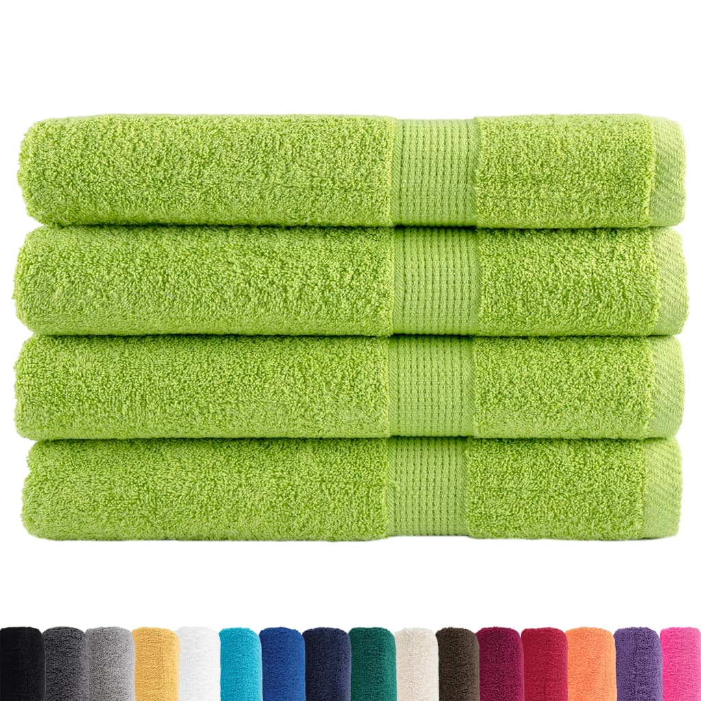 Vidaxx Handtücher Solund 4 Stück 600 g m² 100x200 cm apfelgrün