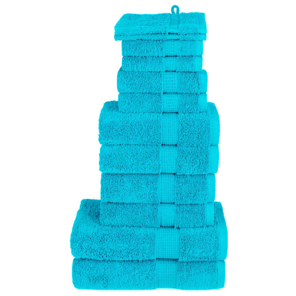 VidaXL 12-teiliges Handtuchset SOLUND 600 g m² türkis