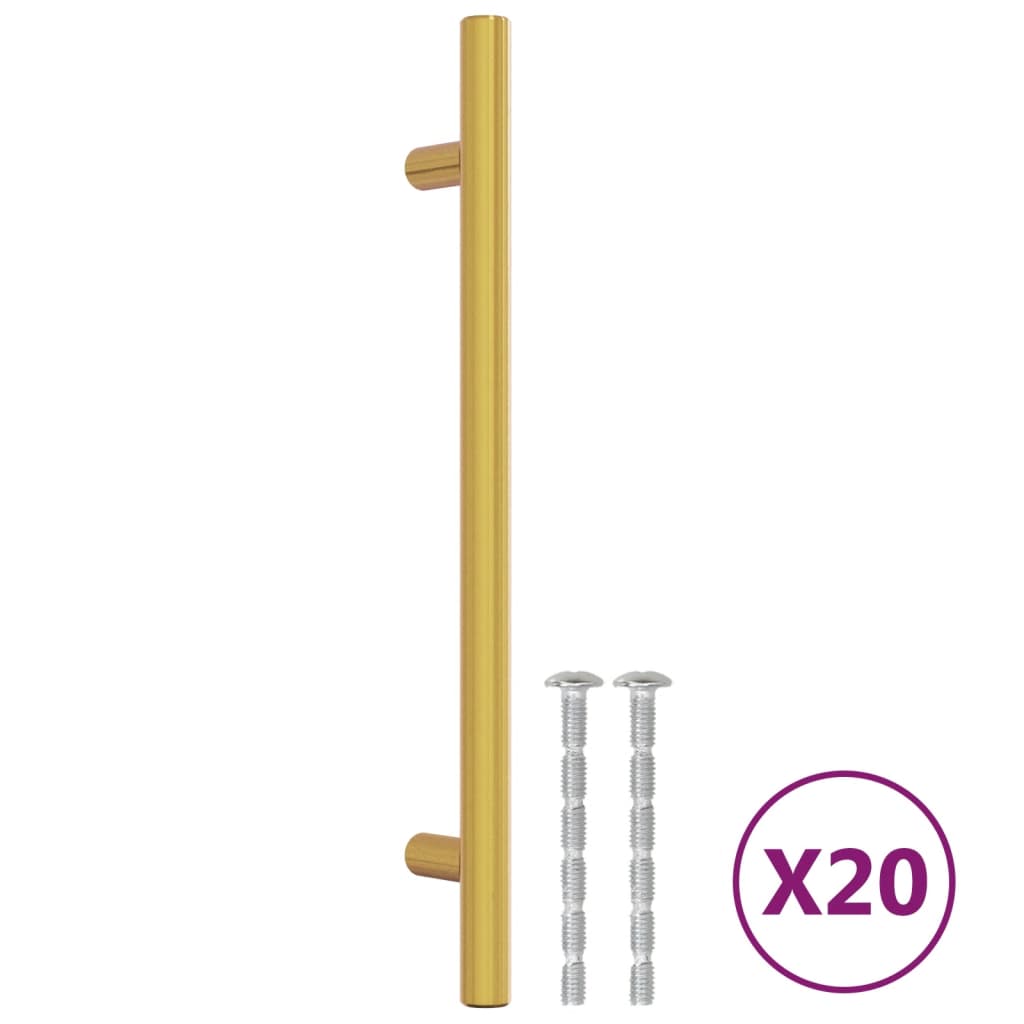 VidaXL Griffe 20 Stk. 160 mm Edelstahl goldfarben
