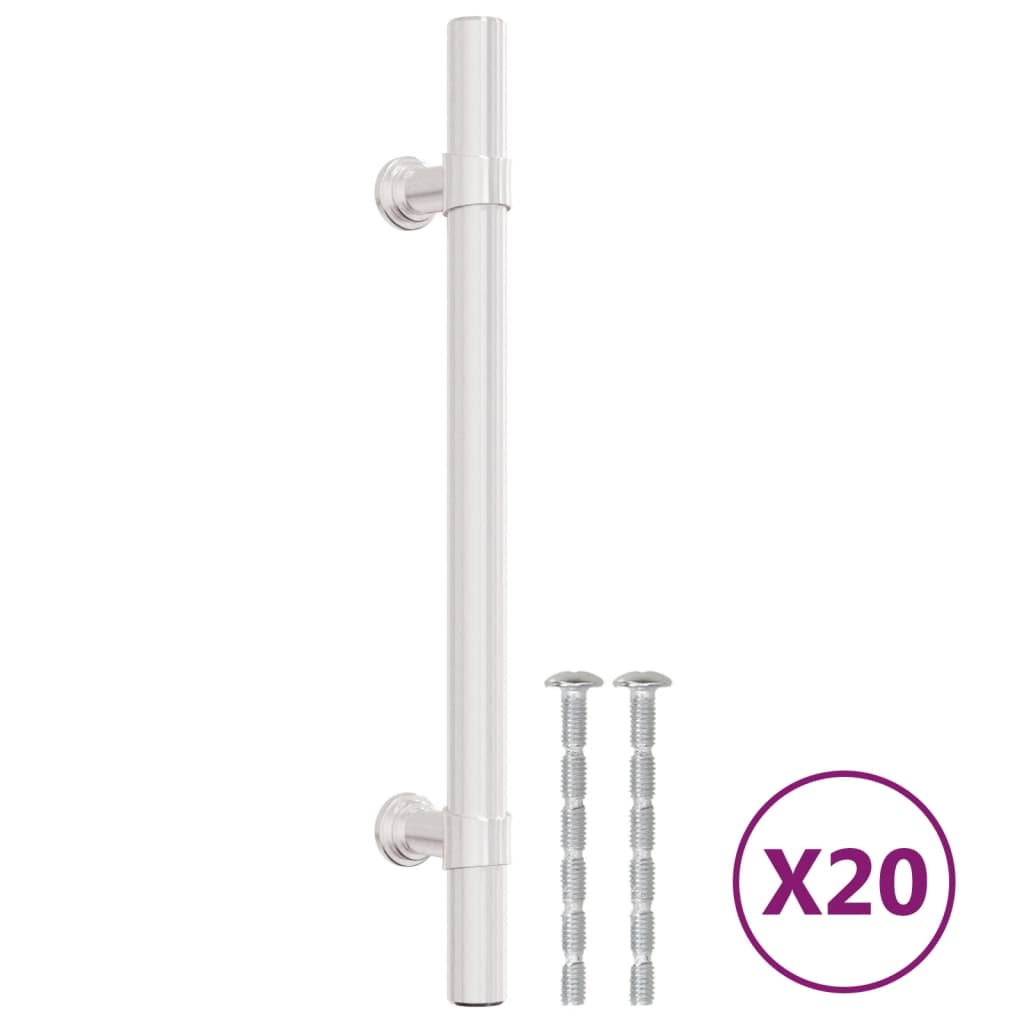 VidaXL Griffe 20 Stück 128 mm Edelstahl silberfarben