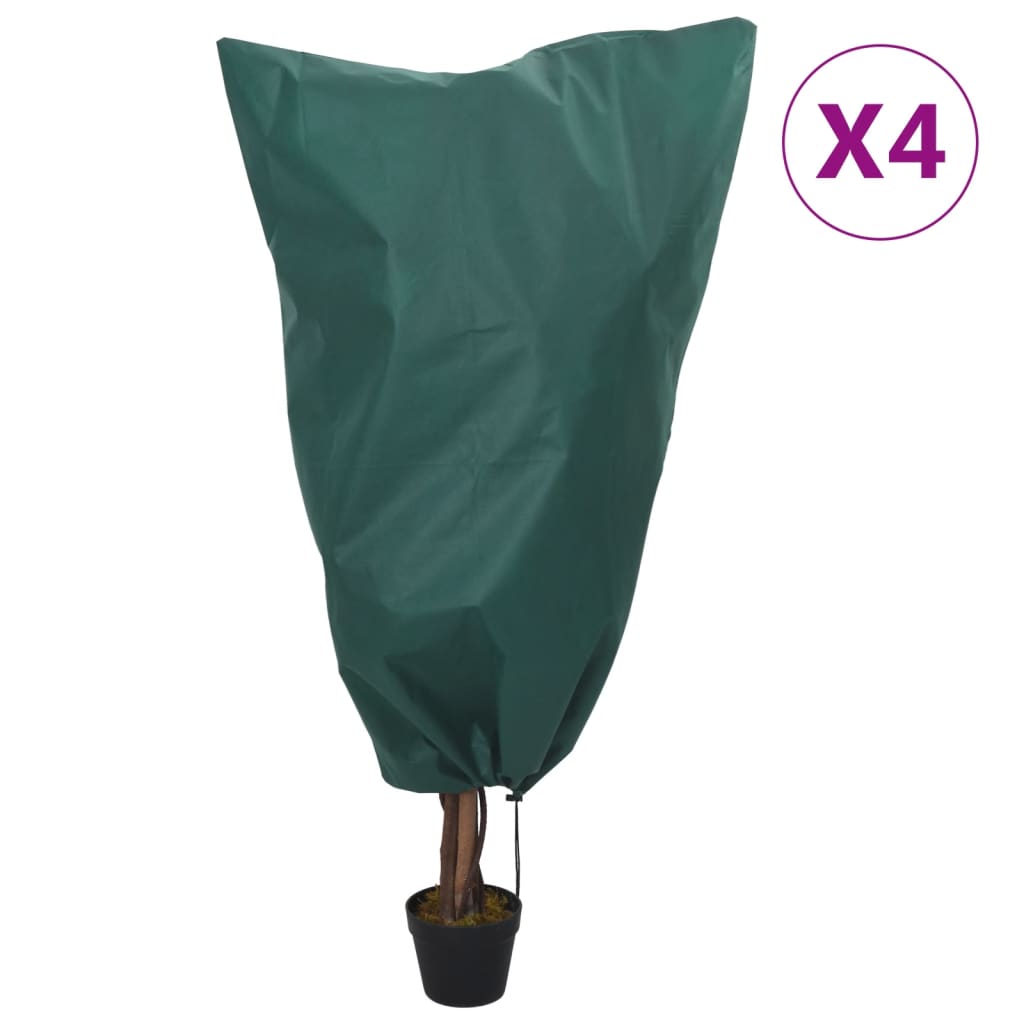 Vidaxx Pflanzenabdeckungen mit Kordelzug 4 Stück 70 g m² 0,8x1 m