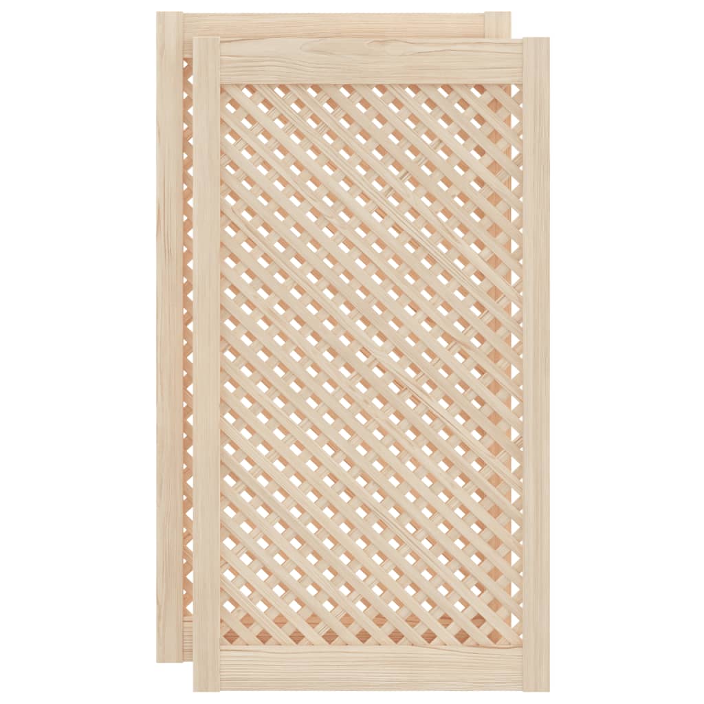 Vidaxx Schranktüren mit Lamellen 2 Stück 49,5x99 cm massives Kiefernholz