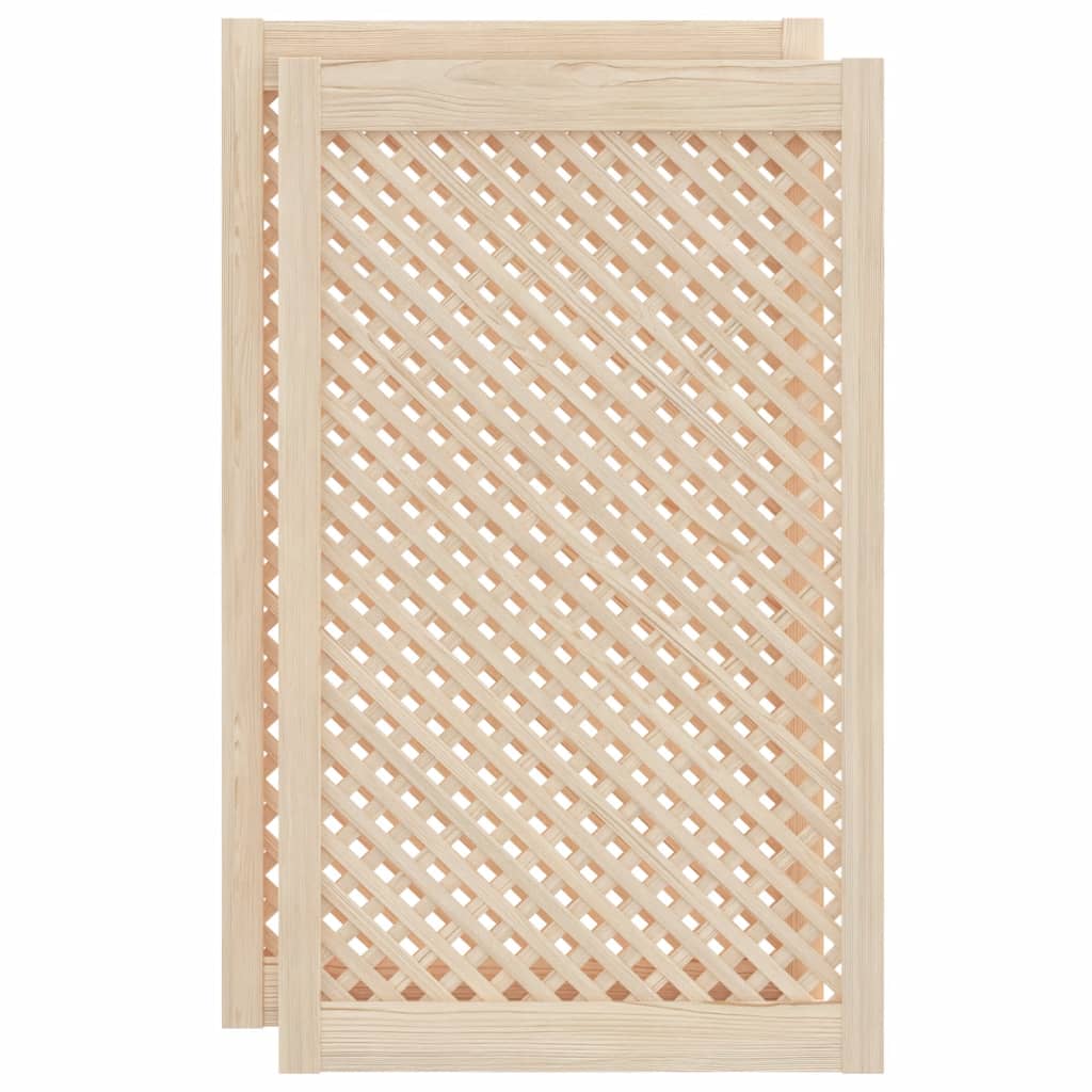Vidaxx Schranktüren mit Lamellen 2 Stück 59,5x99 cm massives Kiefernholz