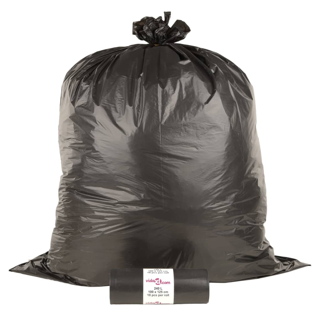VidaXL Müllsäcke 150 Stück 240 l schwarz