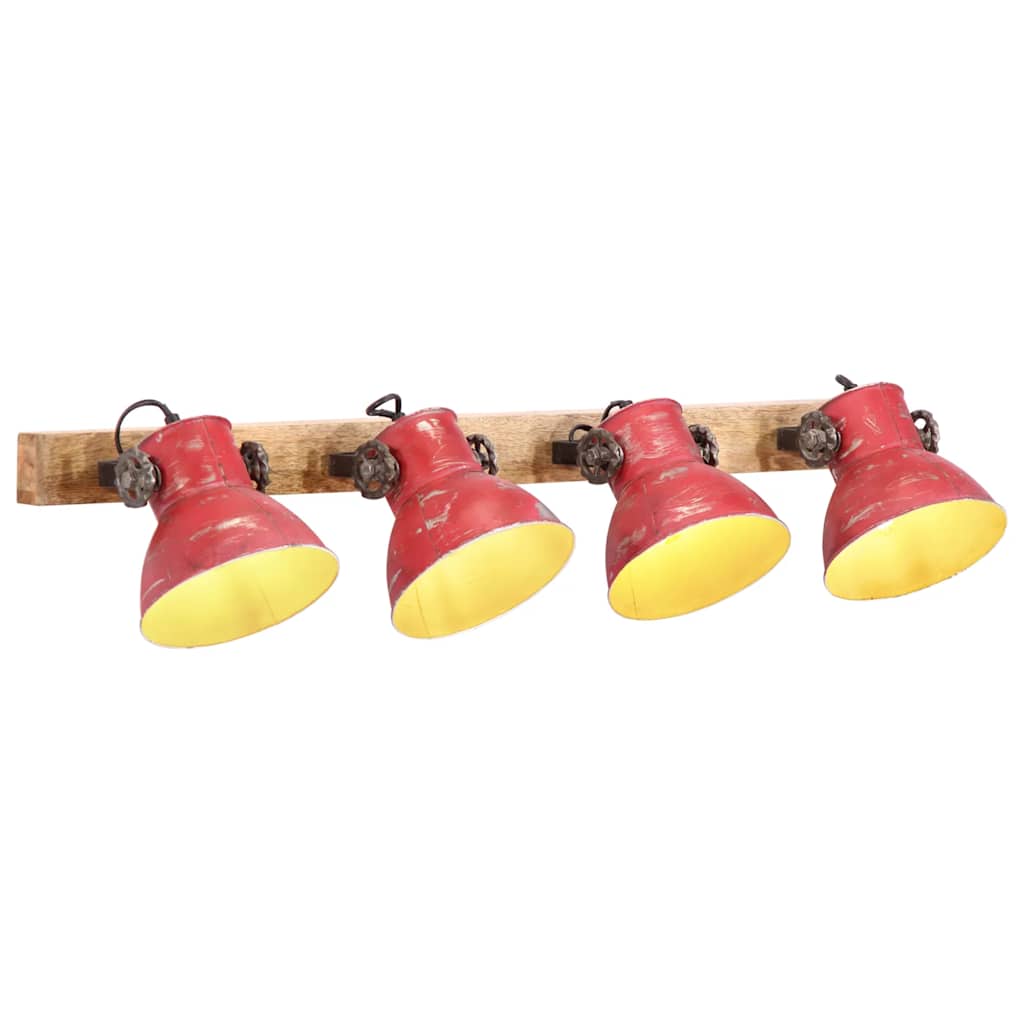 Vidaxxl Wandleuchte 25 W E27 90x25 cm verwittertes Rot