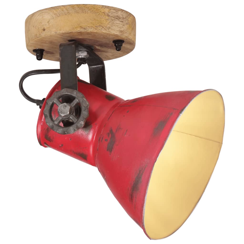 Vidaxxl Wandleuchte 25 W E27 11,5 x 11,5 x 25 cm verwittertes Rot