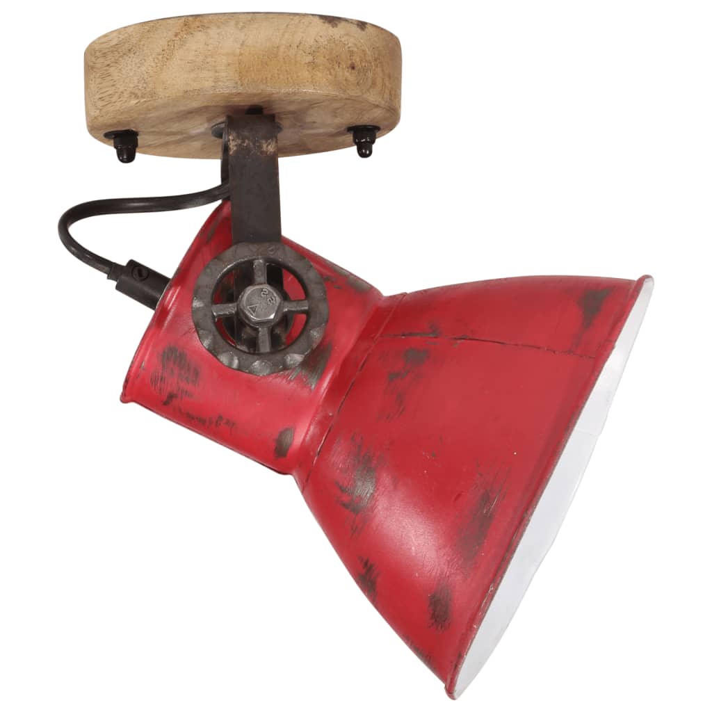 Vidaxxl Wandleuchte 25 W E27 11,5 x 11,5 x 25 cm verwittertes Rot