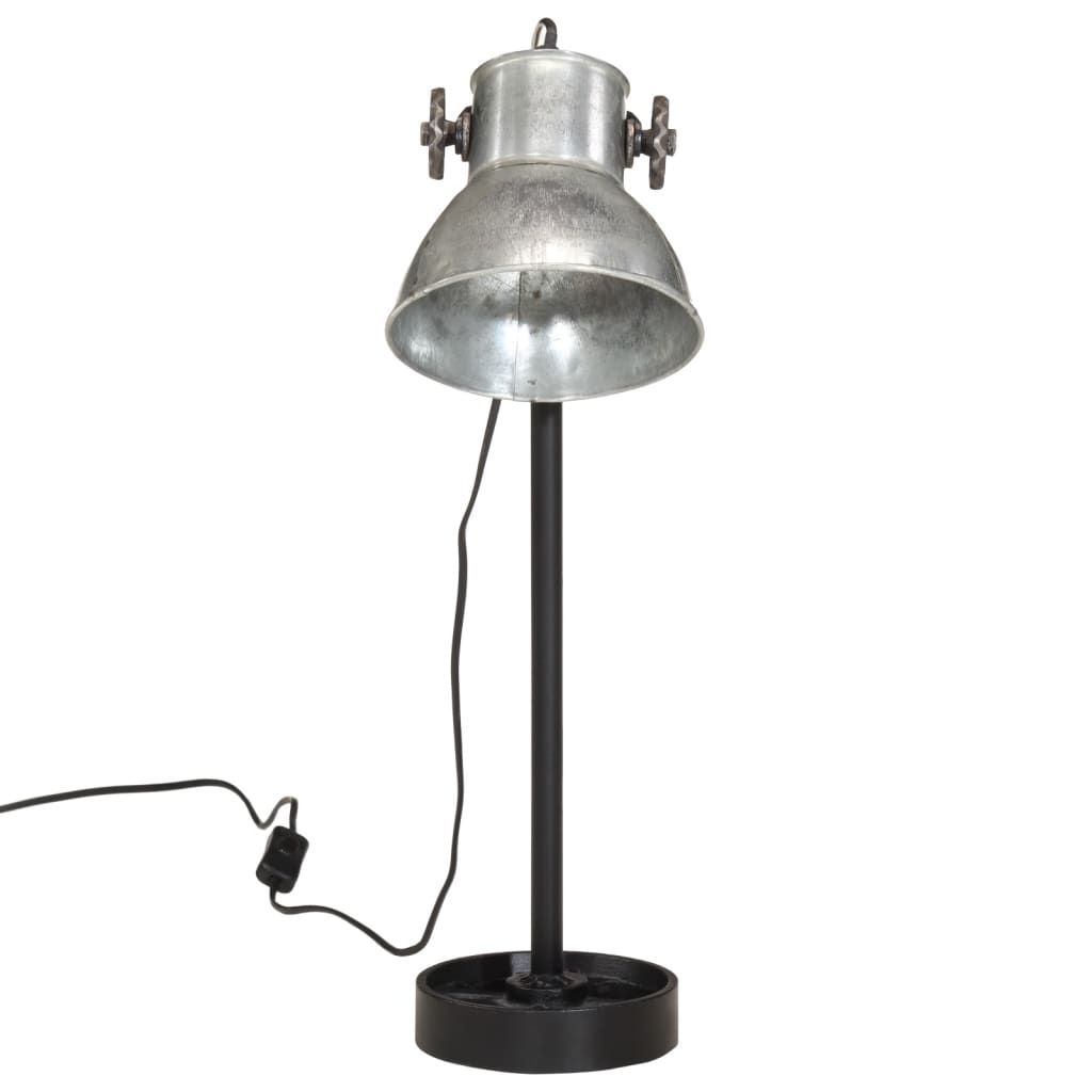 Vidaxx Schreibtischlampe 25 W E27 15x15x55 cm Vintage Silber