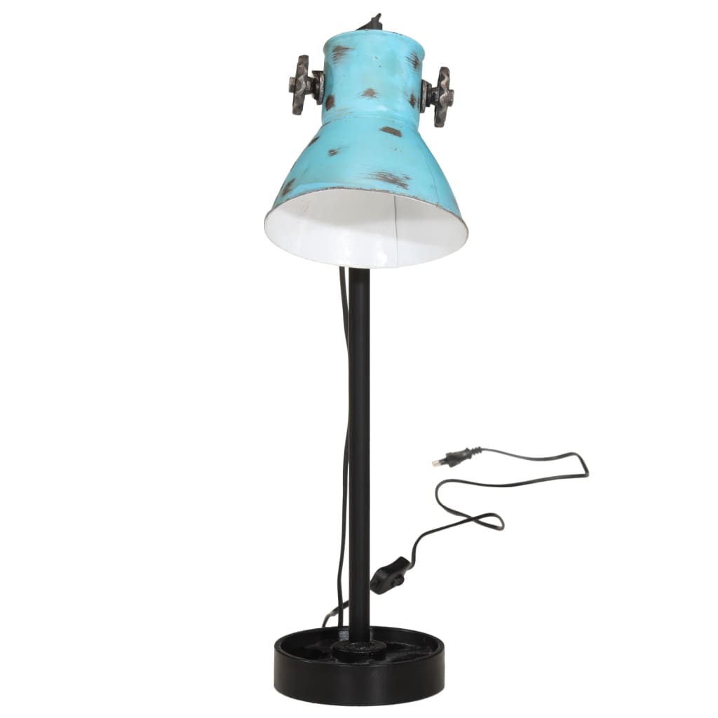 Vidaxx Schreibtischlampe 25 W E27 15x15x55 cm verwittertes Blau