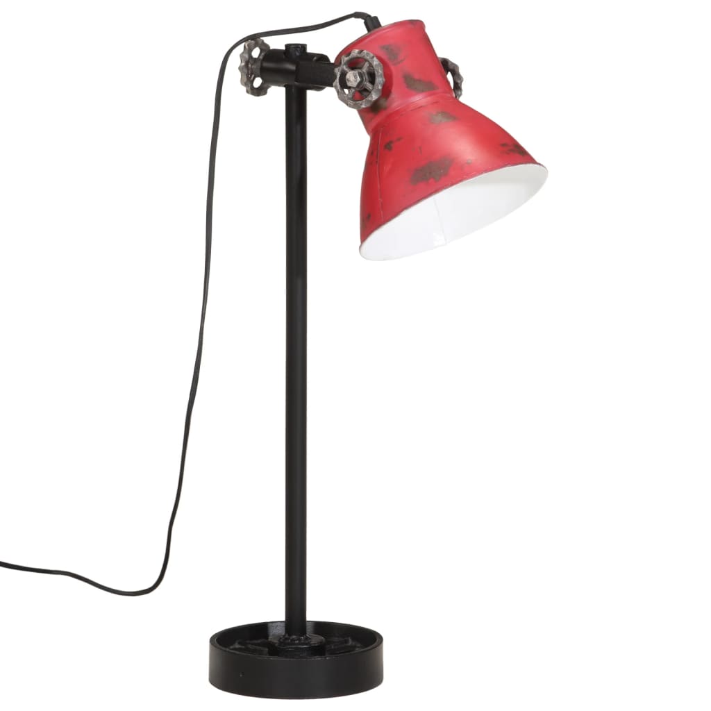 Vidaxx Schreibtischlampe 25 W E27 15x15x55 cm verwittertes Rot