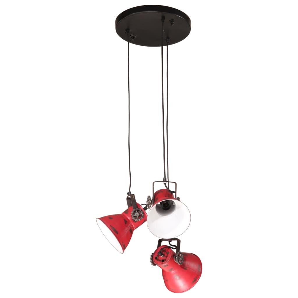 Vidaxx Hängelampe 25 W E27 30x30x100 cm verwittertes Rot