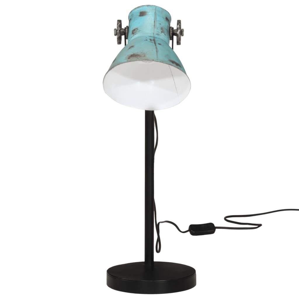 Vidaxx Schreibtischlampe 25 W E27 17x17x60 cm verwittertes Blau