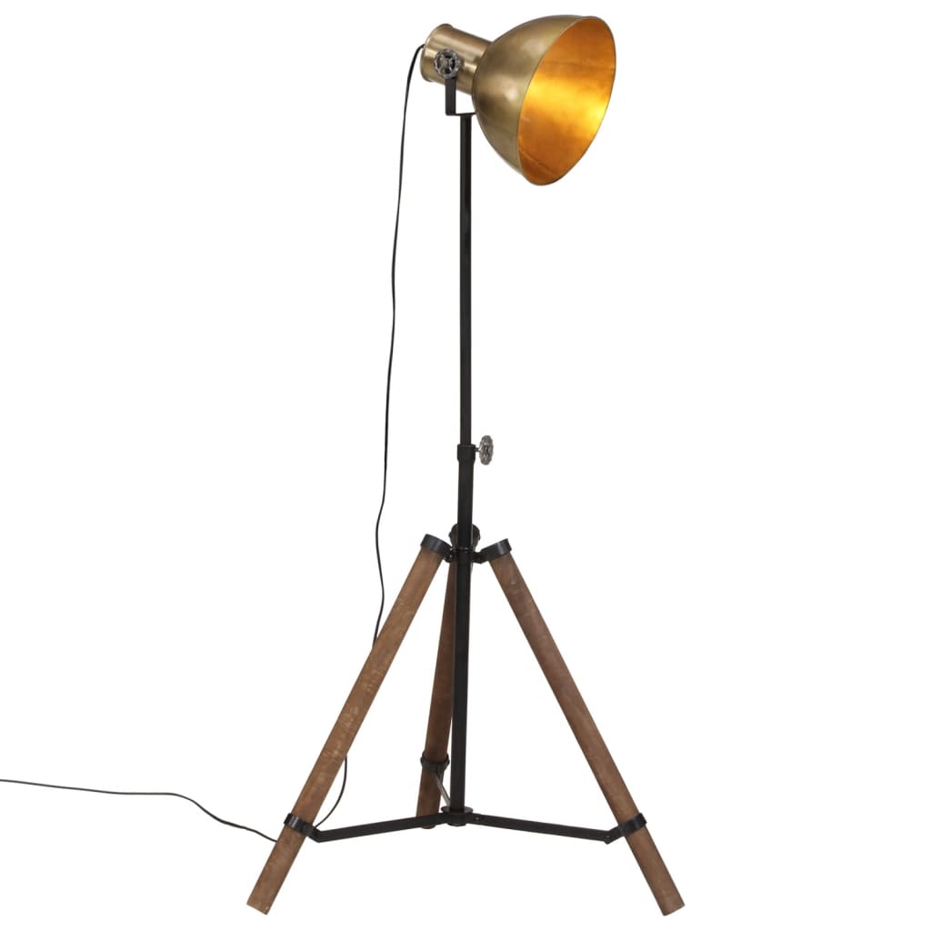 VidaXL Stehleuchte 25 W E27 75x75x90-150 cm antik messingfarben