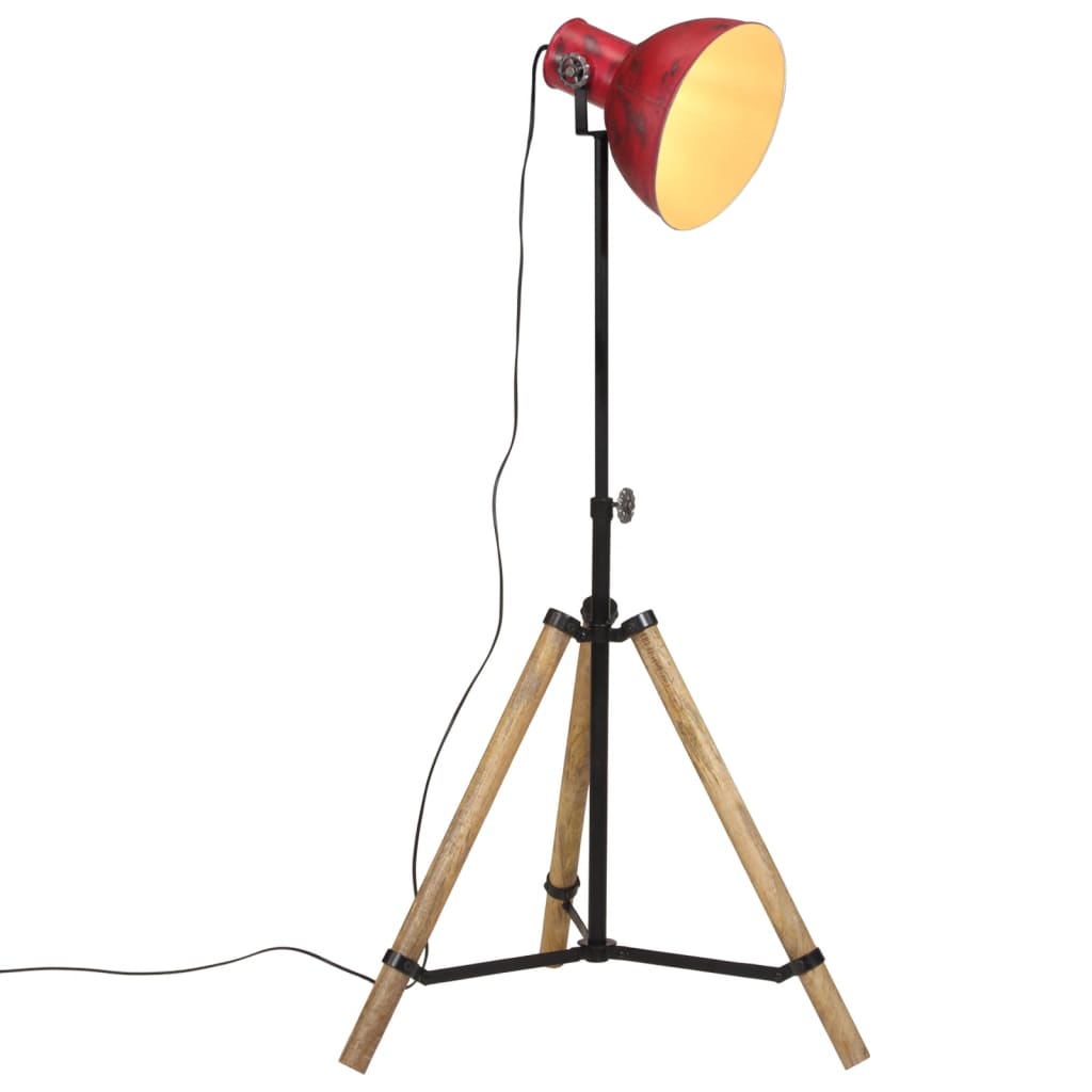 Vidaxxl Stehleuchte 25 W E27 75x75x90-150 cm verwittertes Rot