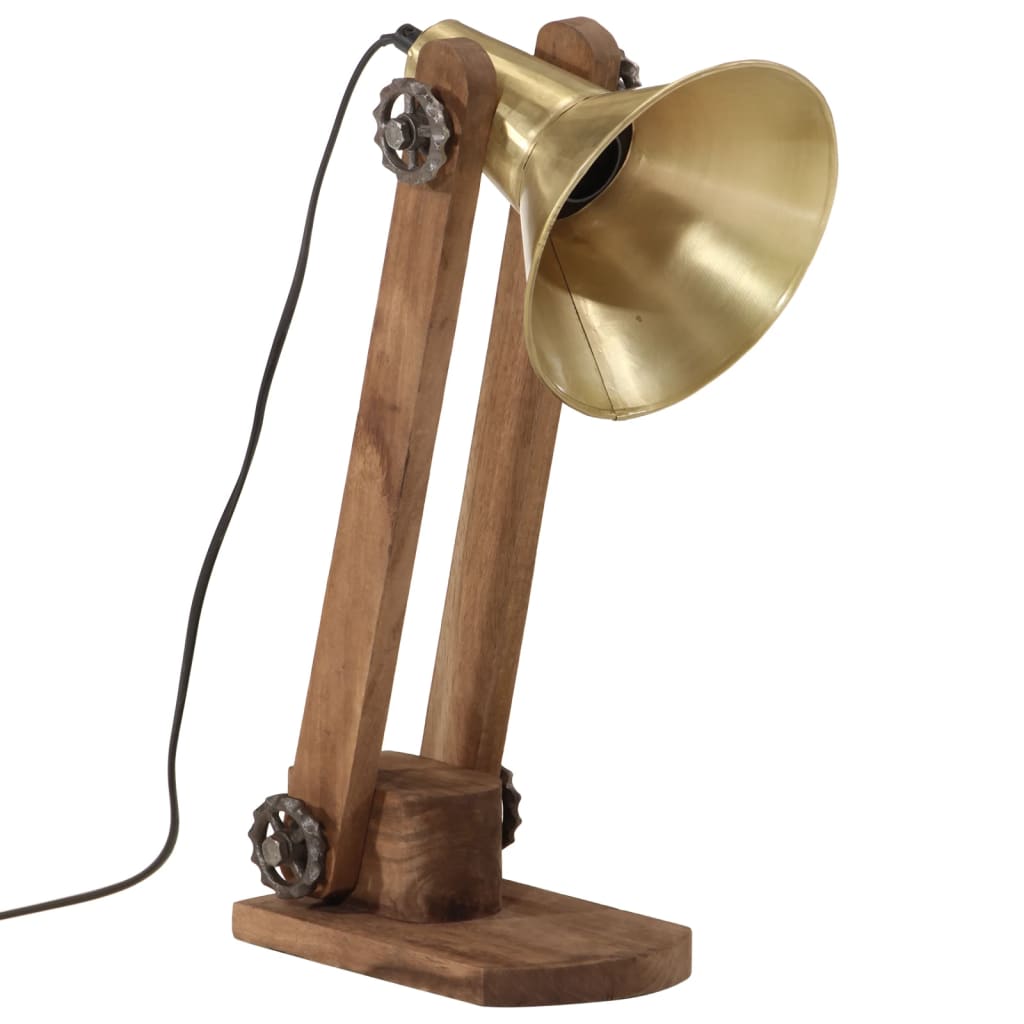 VidaXL Schreibtischlampe 25 W E27 23x13x52 cm antikes Messing