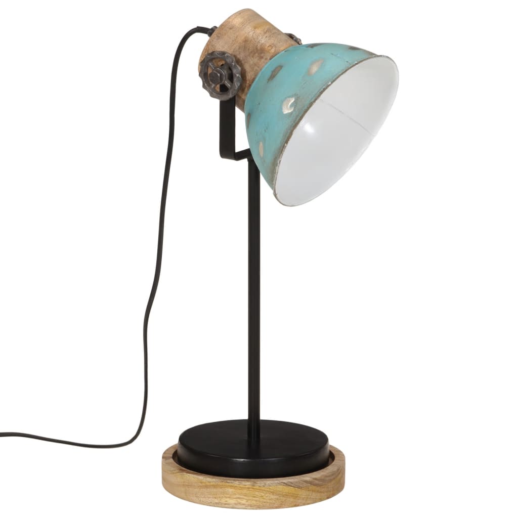Vidaxx Schreibtischlampe 25 W E27 17x17x50 cm verwittertes Blau