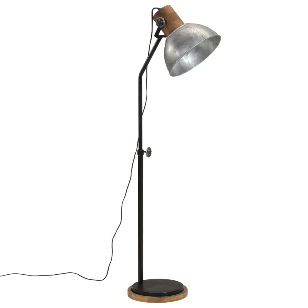 VidaXL Stehleuchte 25 W E27 30x30x100-150 cm Vintage Silber