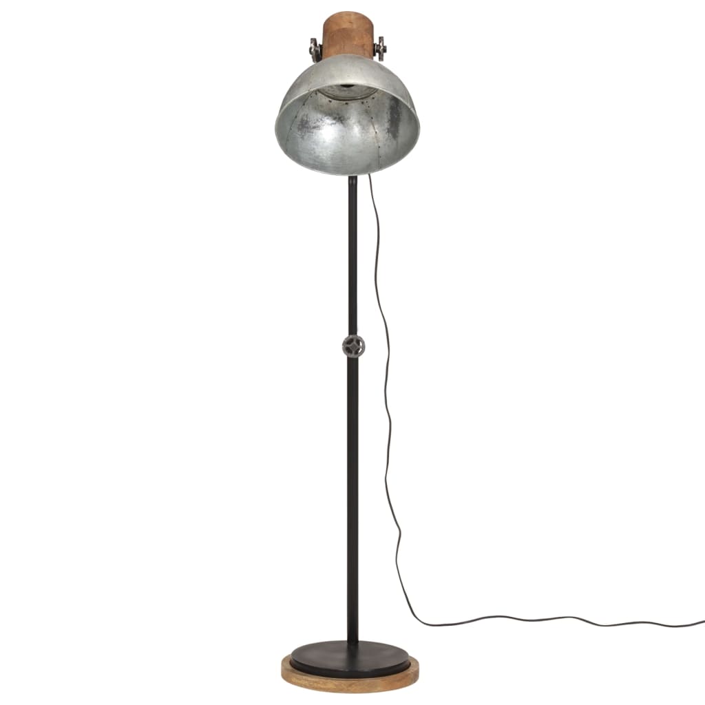 VidaXL Stehleuchte 25 W E27 30x30x100-150 cm Vintage Silber