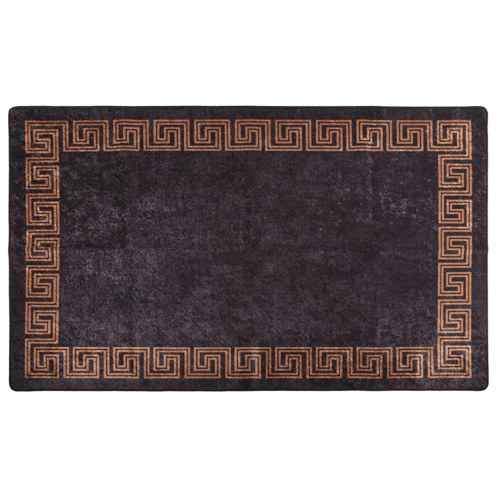 Vidaxx Teppich waschbar, rutschfest, 120 x 170 cm, Schwarz und Gold